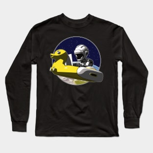 Astronaut and teleworking in space Long Sleeve T-Shirt